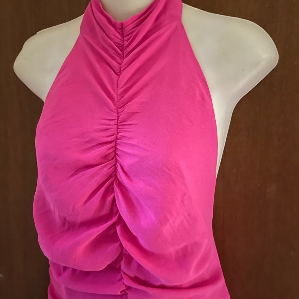 New NBD ruched pink midi dress - Picture 3 of 5